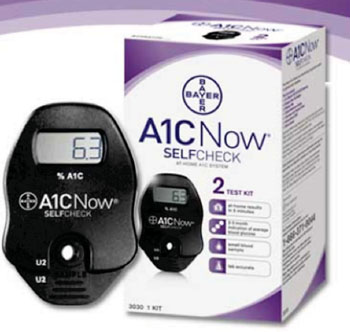 Image: The A1CNow monitoring system for glycated hemoglobin (HbA1c) levels (Photo courtesy of Bayer).