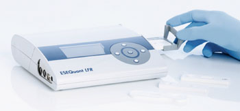 Image: The ESEQuant Lateral Flow Assay Reader (Photo courtesy of Qiagen).