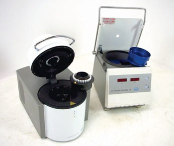 Image: The LightCycler 2.0 real-time polymerase chain reaction analyzer and centrifuge (Photo courtesy of Roche).”