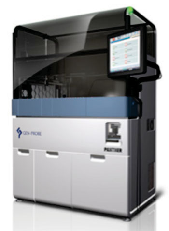 Image:  The Procleix Panther System is a highly evolved, fully integrated and automated NAT (nucleic acid technology) system for blood and plasma screening (Photo courtesy of Grifols Diagnostic Solutions Inc.).