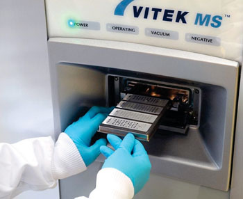 Image: The VITEK MS matrix-assisted laser desorption/ionization time-of-flight mass spectrometry system for microbial identification (Photo courtesy of BioMérieux).