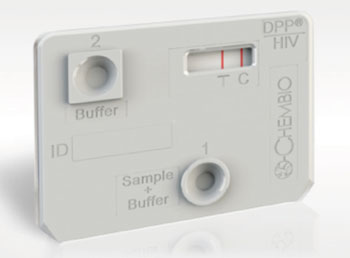 Image: The patented dual pathway (DPP) point-of-care test platform (Photo courtesy of Chembio).