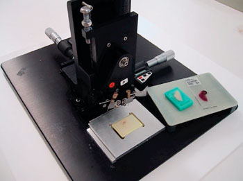 Image: A tissue micro arraying instrument (Photo courtesy of Beecher Instruments).