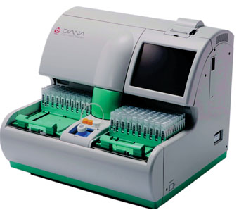 Image: The OC-Sensor Diana, a high throughput automated analyzer used for the detection of colorectal cancer by OC FIT-CHEK fecal immunochemical testing (Photo courtesy of Polymedco Inc.).