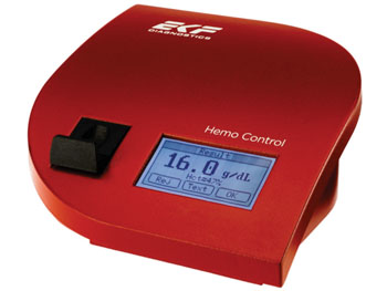 Image: The new point-of-care Hemo Control delivers laboratory-accurate hemoglobin and hematocrit results in one simple test and uniquely offers flexible and enhanced data management with bi-directional interface (Photo courtesy of EKF Diagnostics).