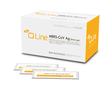 Image: SD Q Line MERS-CoV Ag – a rapid diagnostic kit for MERS virus in humans currently undergoing clinical evaluation, developed based on a successful veterinary test for animals (Photo courtesy of SD Biosensor).