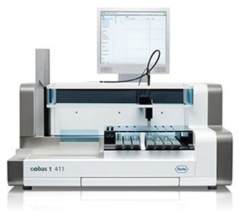 Image: The cobas t 411 coagulation analyzer for low-volume routine testing (Photo courtesy of Roche).