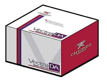 图片：Vectra DA疾病活动度检测工具检测和评定12种与类风湿性关节炎（RA）相关的血清蛋白（照片由Crescendo Bioscience）。