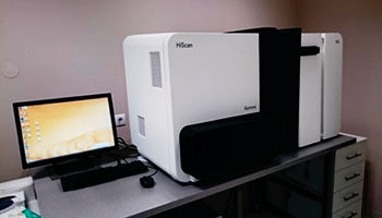 Image: The HiScan SQ scanner (Photo courtesy of Illumina).