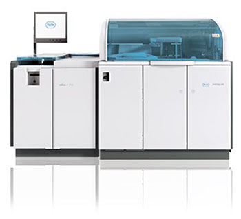 Image: The cobas c513 analyzer provides throughput of up to 400 HbA1c patient results/hour, closed tube sampling (CTS), and is standardized according to IFCC transferable to DCCT/NGSP (Photo courtesy of Roche).