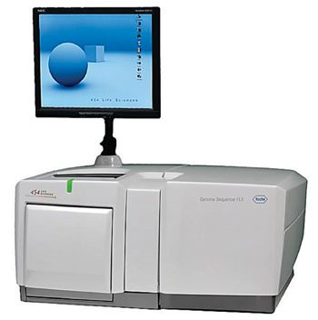 Image: The Genome Sequencer FLX instrument (Photo courtesy of 454 Life Sciences-Roche).
