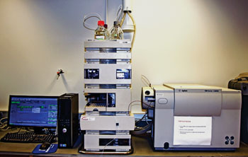 Image: The Agilent 1100 high performance liquid chromatography-mass spectrometry system (Photo courtesy of Dr. Koli Taghizadeh).