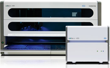 Image: The automated cobas 4800 platform system (Photo courtesy of Roche).