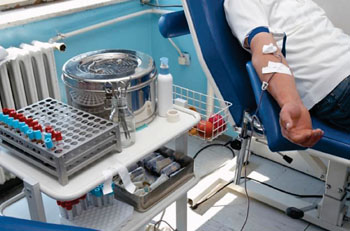 Image: Blood being donated for transfusion (Photo courtesy of Vanderbilt University Medical Center).