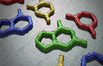 Image: Sequins are small stretches of synthetic DNA to be added as a standardization control to a DNA sample during sequencing, helping analyze the large data files generated for genomic analysis. The technology is based on the notion of mirror image DNA. Sequins are essentially “mirror” images of natural DNA sequences. They behave like natural DNA sequences but can be easily recognized as synthetic (Photo courtesy of Chris Hammang, Garvan Institute of Medical Research).