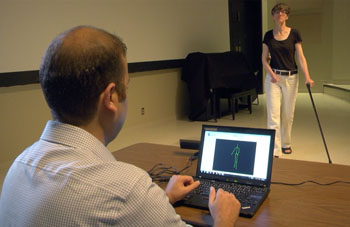 Image: Using Kinect motion-capture camera may improve evaluation of gait pathology in multiple sclerosis patients by increasing objectivity in diagnosis and treatment monitoring (Photo courtesy of the Montreal Neurological Institute & Hospital and McGill University).