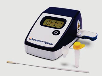 Image: The BD Veritor system for rapid detection of Influenza A + B (Photo courtesy of Becton, Dickinson and Company).
