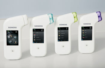 Image: The Xprecia Stride coagulation analyzer brings hemostasis testing accuracy and quality from lab to simple point-of-care. Color-coded caps can be used to designate users or locations (Photo courtesy of Siemens Healthineers).