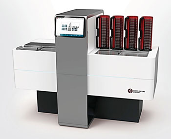 Image: The Automated Plate Assessment System, or APAS, is a platform technology for the automation of culture-plate screening and interpretation (Photo courtesy of Clever Culture Systems).