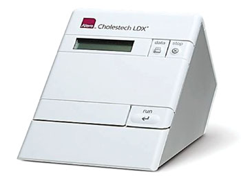 Image: The Cholestech LDX analyzer for POC lipid testing (Photo courtesy of Alere).