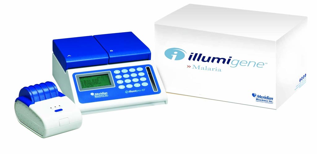 Image: The illumigene Malaria is a diagnostic test for malaria that uses Loop-Mediated Isothermal Amplification (LAMP) technology to amplify DNA and detect the presence of the malaria parasite (Photo courtesy of Meridian Bioscience).