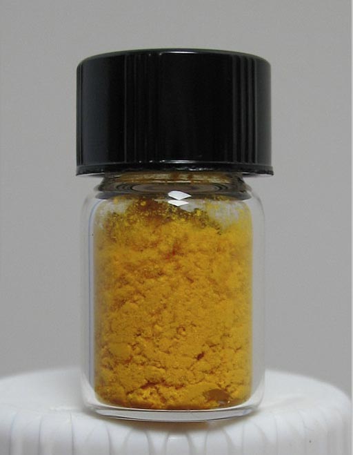 Image: Folate as a yellow-orange crystalline powder (Photo courtesy of Wikimedia Commons).