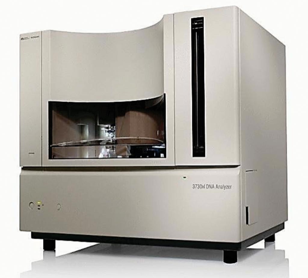 Image: The ABI 3730xl capillary DNA sequencer (Photo courtesy of Thermo Fisher Scientific).