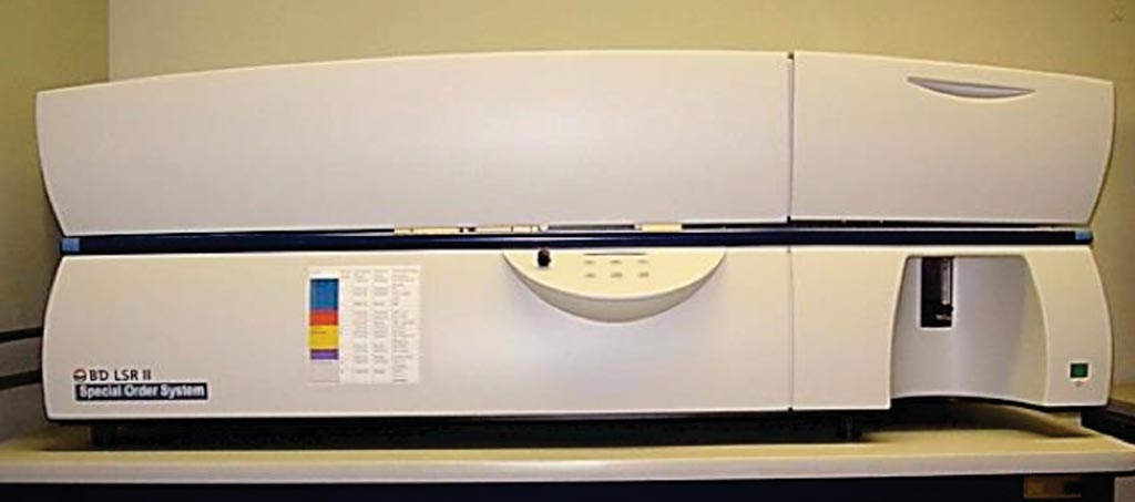 Image: The LSR II flow cytometer (Photo courtesy of BD Bioscience/Albert Einstein College of Medicine).