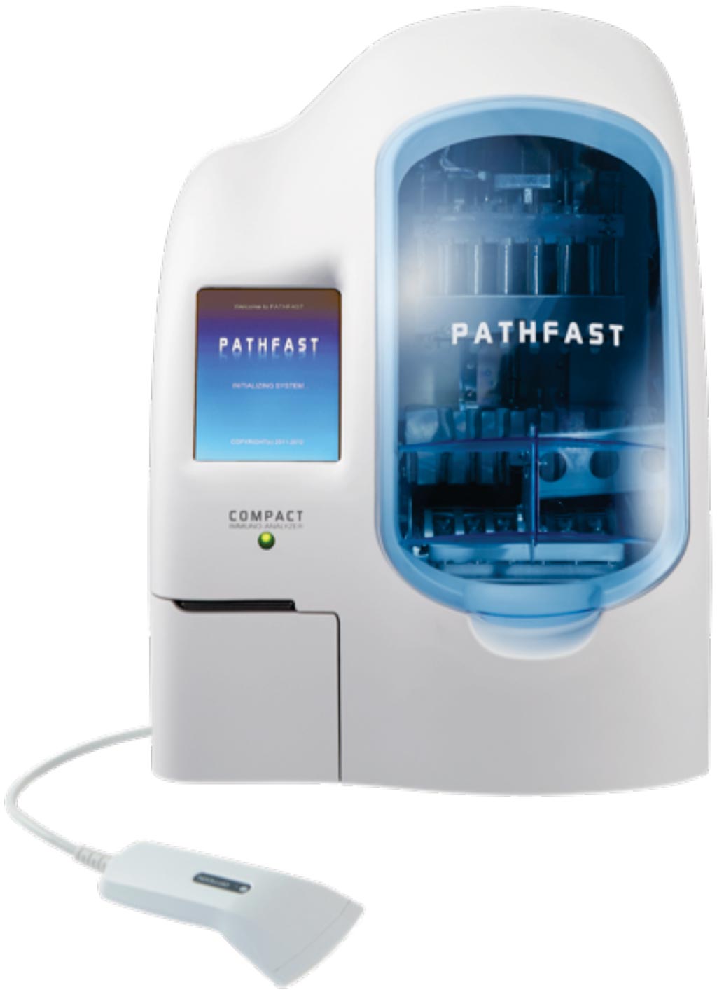 Image: The PATHFAST compact immunoanalyzer used for measuring cardiac troponin (Photo courtesy of Mitsubishi Chemical Europe).