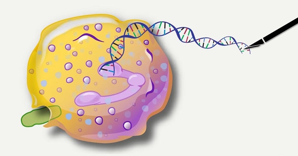 Image: A graphic representation of DNA editing (Photo courtesy of the U.S. National Institutes of Health/Jill George).