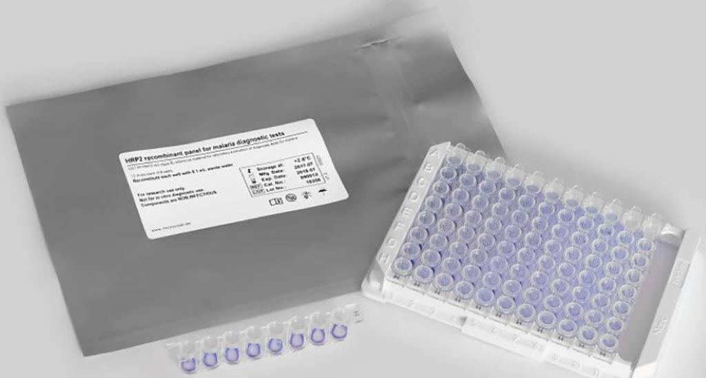 Рекомбинантная панель белка, богатого гистидином 2 (HRP2), для диагностики малярии (фото любезно предоставлено Microcoat Biotechnologie).
