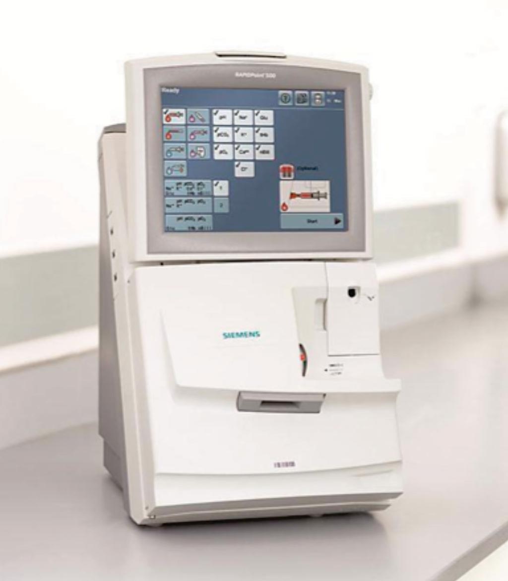 Автоматический анализатор газов крови QC RAPID Systems RAPIDPoint 500 (фото любезно предоставлено Siemens Healthcare).
