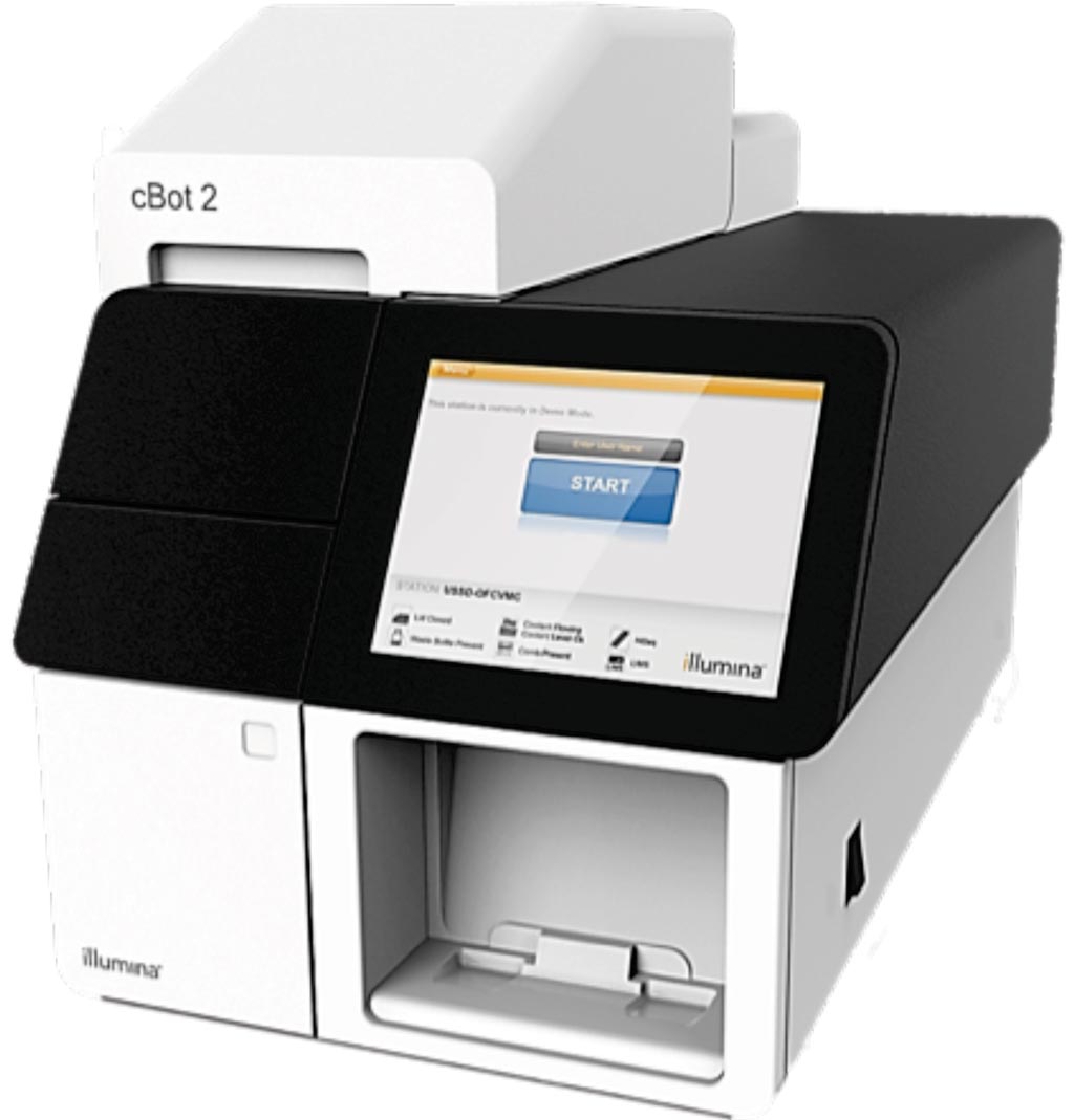 Image: The cBot 2 System streamlines the sequencing workflow by automating cluster generation. It was a required accessory instrument for HiSeq sequencers (Photo courtesy of Illumina).