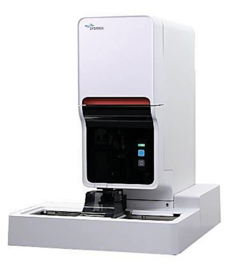 Image: The XN-30 automated hematology analyzer that has an automatic measurement functions for red blood cells infected by malaria parasites (Photo courtesy of Sysmex).