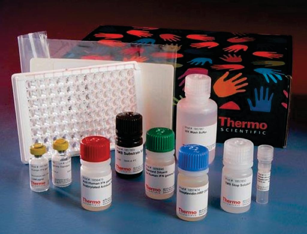 Image: An example of an ELISA test kit designed for quantitative determination of the concentration of human interleukin 6 (IL-6) in serum and plasma (Photo courtesy of Thermo Fisher Scientific).