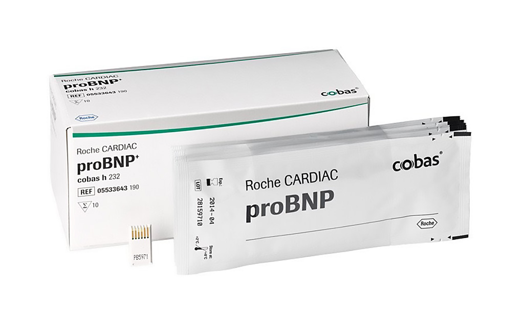 Image: Immunoassay for the in vitro quantitative determination of NT-proBNP in heparinized venous blood for use with the cobas h 232 instrument (Photo courtesy of Axonlab)