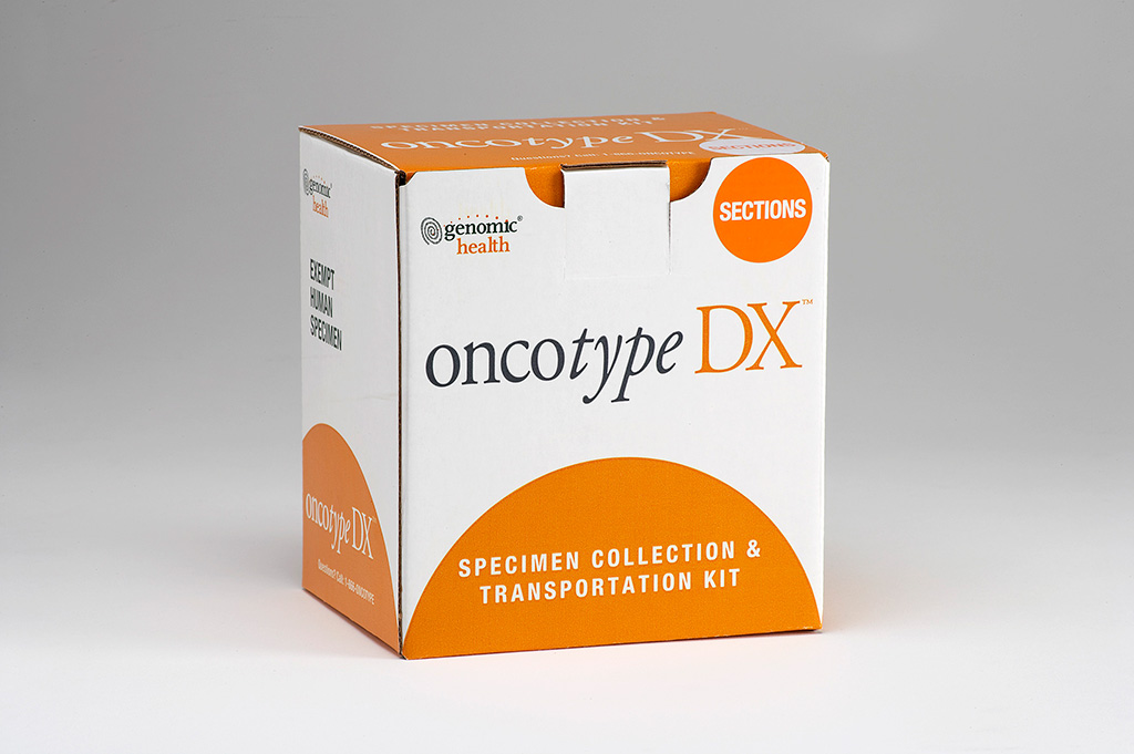 Image: The Oncotype DX specimen and collection kit for the Breast Cancer Recurrence Score Assay (Photo courtesy of Genomic Health).