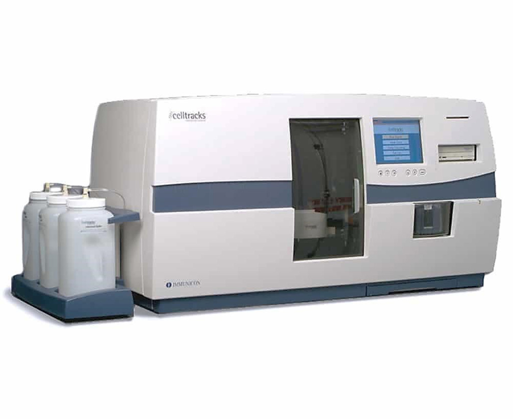 Image: The CELLSEARCH System is the first and only clinically validated, FDA-cleared system for identification, isolation, and enumeration of circulating tumor cells (CTCs) from a simple blood test (Photo courtesy of Menarini Silicon Biosystems).