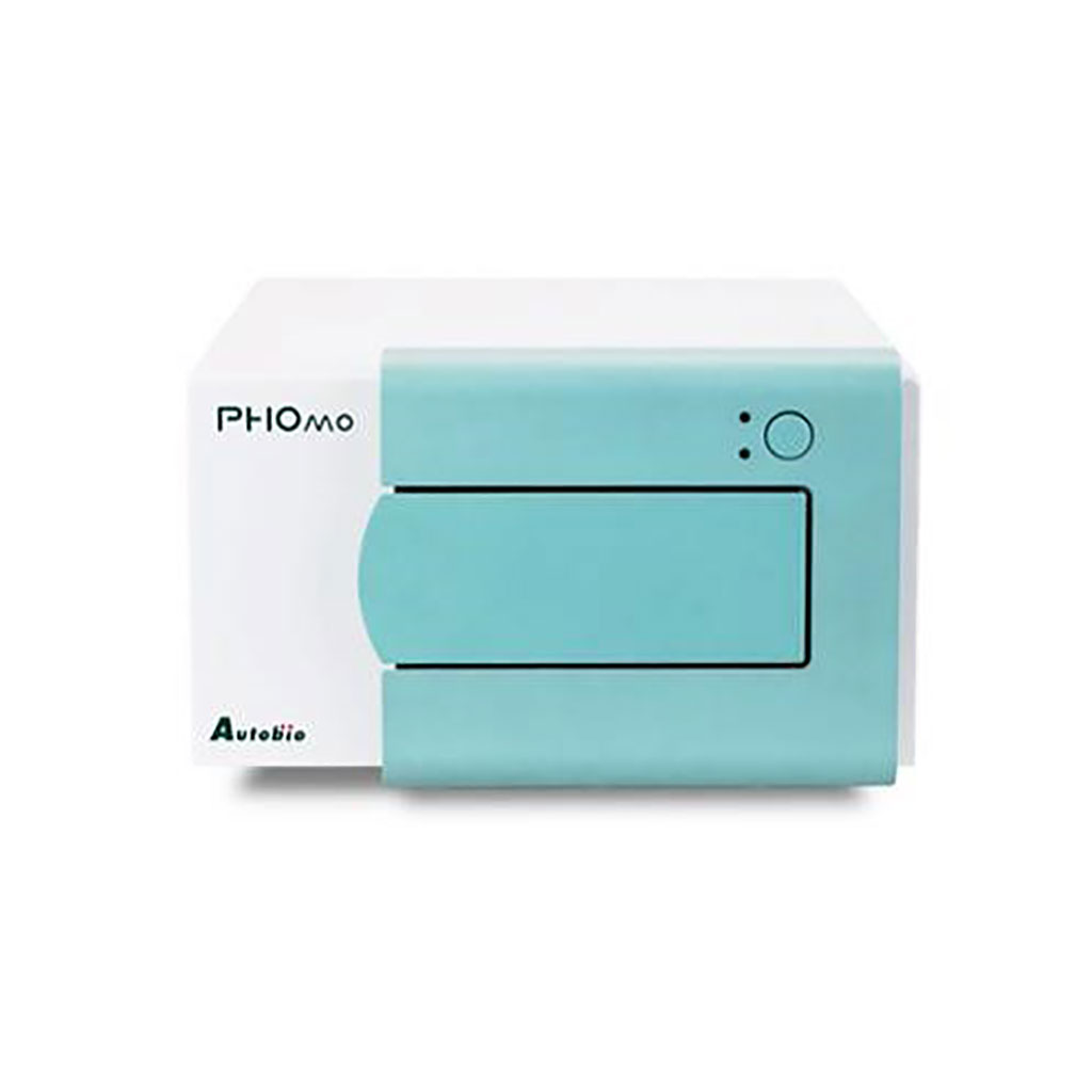Image: The PHOMO Microplate Reader: the sophisticated optical design combined with the accurate plate transport system allows for high resolution scanning (29 points per well) to support agglutination assays (Photo courtesy of Autobio Diagnostics Co).