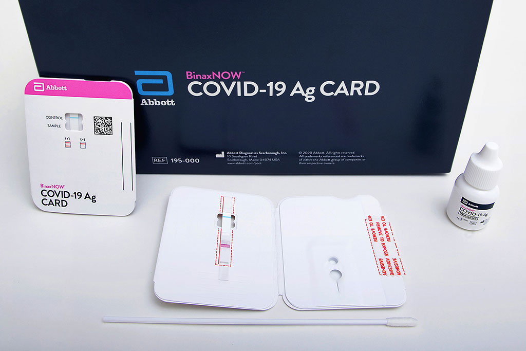 Image: BinaxNOW COVID-19 Ag Card rapid test (Photo courtesy of Abbott)