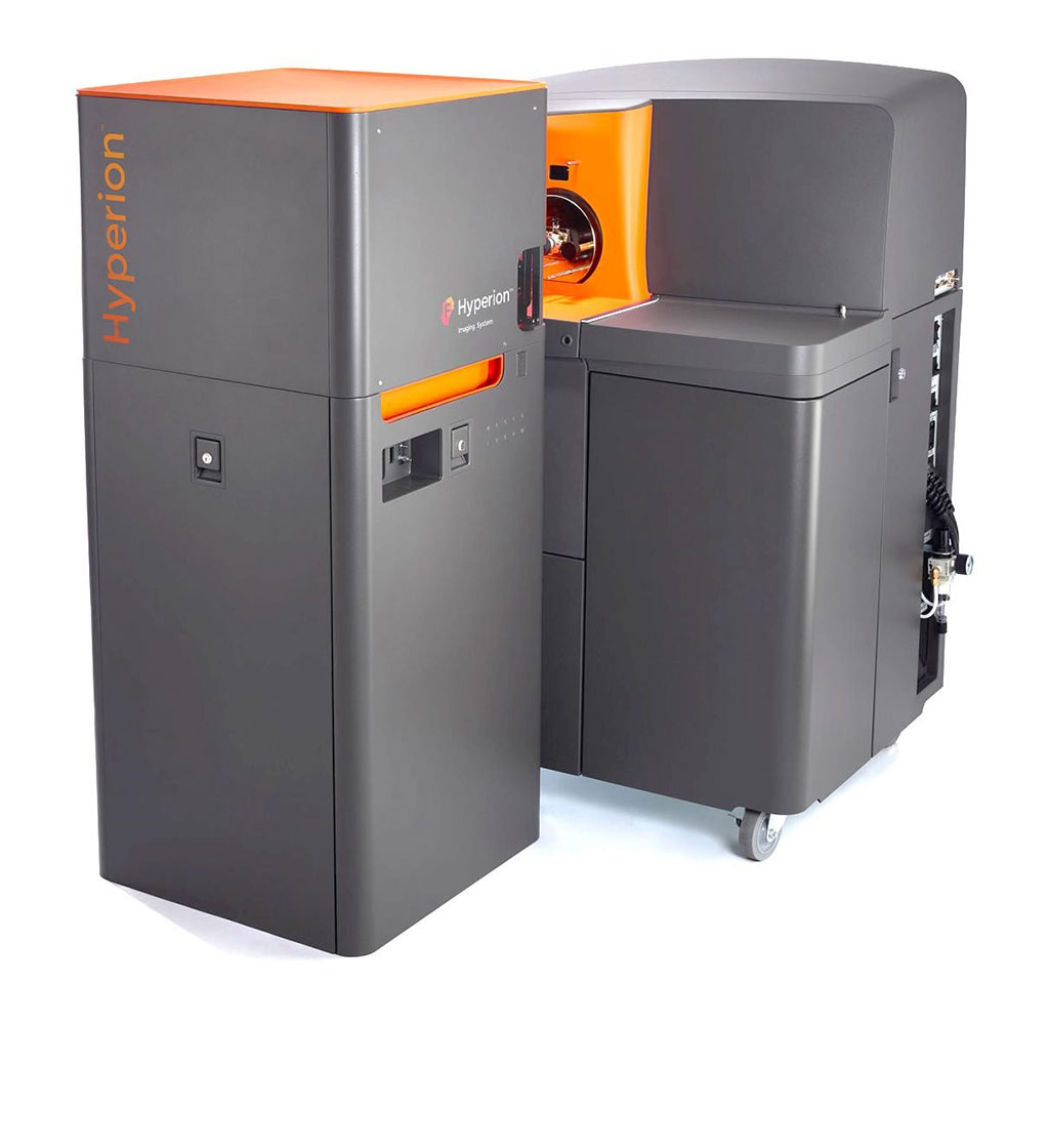 Image: The Hyperion Imaging System brings proven CyTOF technology together with imaging capability to empower simultaneous interrogation of four to 37 protein markers using Imaging Mass Cytometry (Photo courtesy of Fluidigm)