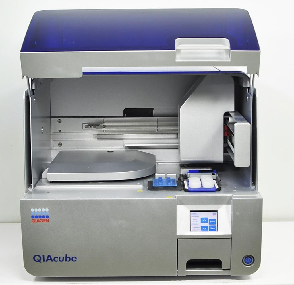 Image: The QIAcube is an automated system which can extract DNA or RNA from up to 12 samples simultaneously (Photo courtesy of Qiagen)