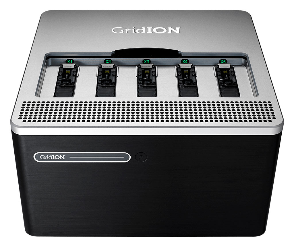 Image: The Oxford Nanopore GridION (ONT GridION) allows sequencing of very long native DNA or RNA molecules up to megabase size or more (average generally in the 10-50kb range depending on the sample preparation method) (Photo courtesy of Oxford Nanopore Technologies)