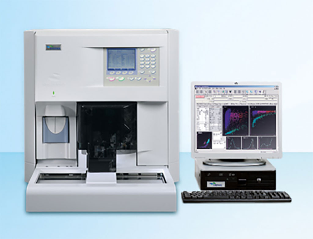 Image: The Sysmex XE-2100D automated hematology analyzer (Photo courtesy of Bimedis)