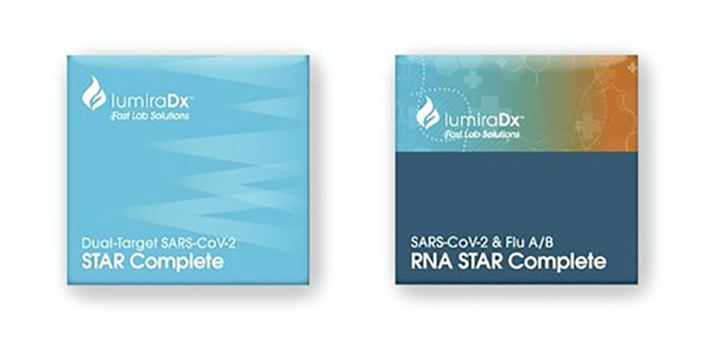 Image: LumiraDx Dual-Target SARS-CoV-2 STAR Complete and LumiraDx SARS-CoV-2 & Flu A/B RNA STAR Complete (Photo courtesy of LumiraDx)