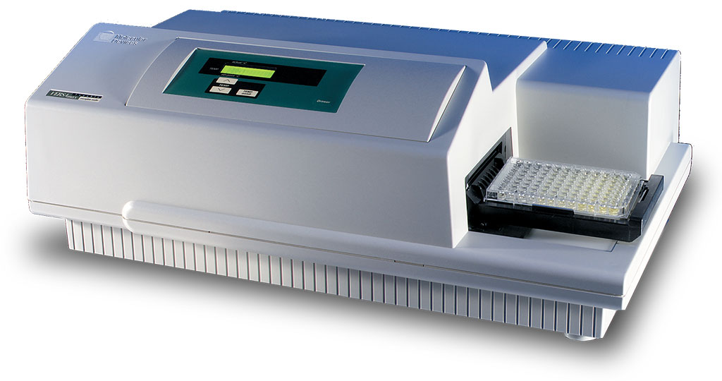 Image: The VersaMax ELISA Microplate Reader for visible absorbance measurements between 340 nm and 850 nm (Photo courtesy of Molecular Devices).