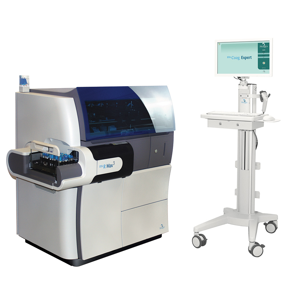 Image: The STA R MAX is a hemostasis analyzer for high-volume and reference laboratories performing routine and specialty assays (Photo courtesy of Stago)
