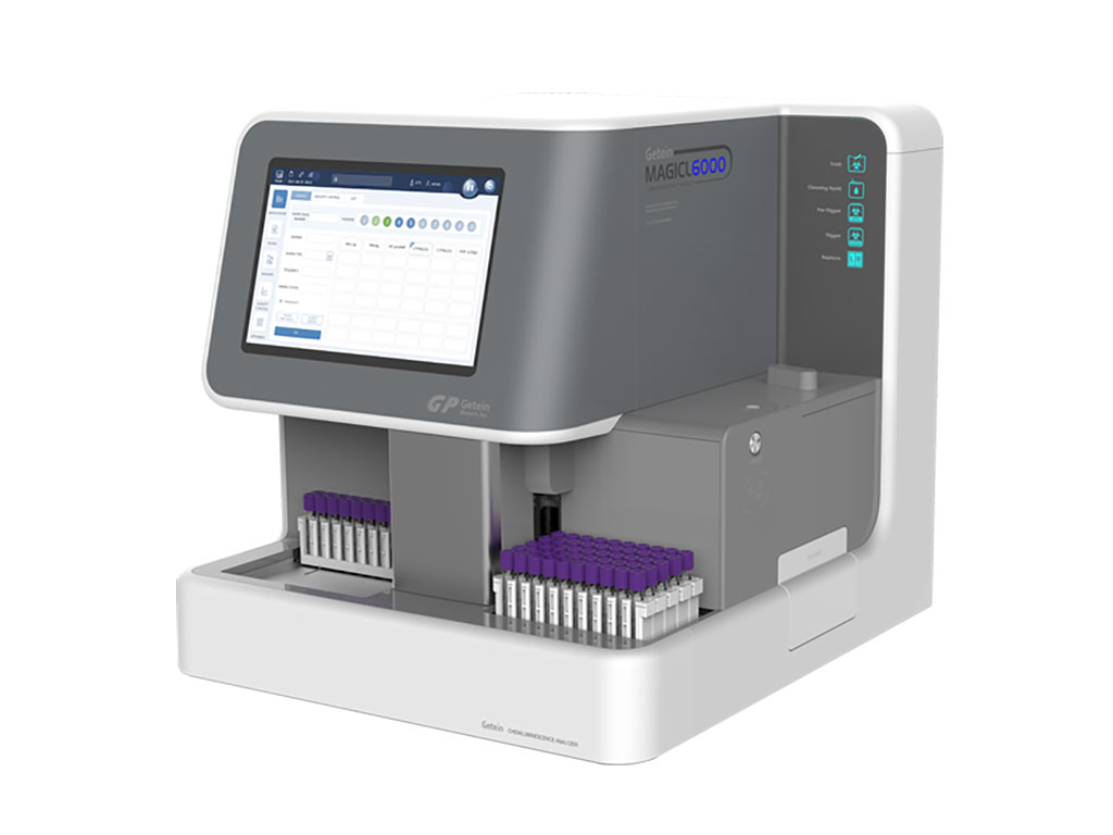 Image: The new MAGICL 6000 chemiluminescence immunoassay analyzer introduced at MEDICA 2022 (Photo courtesy of Getein)