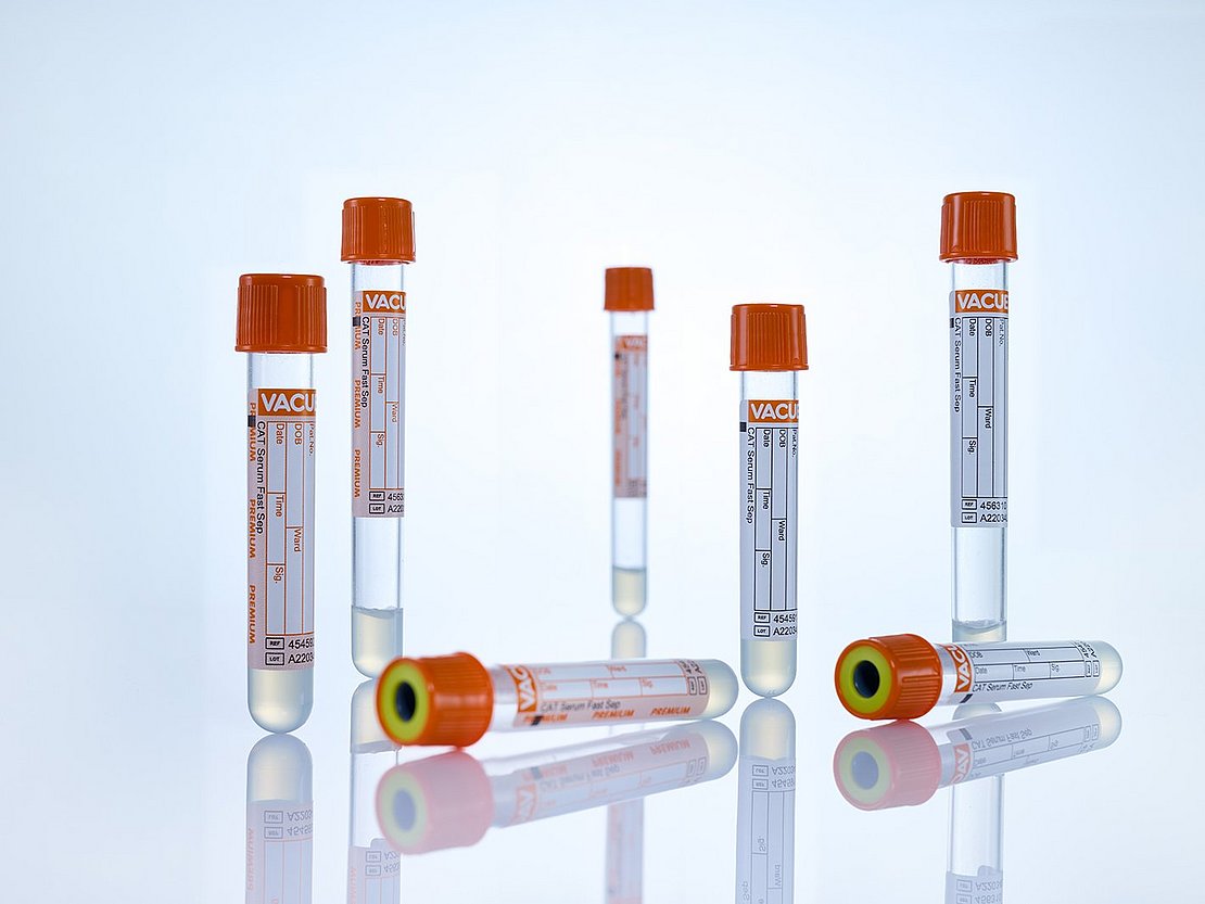 Image: The new VACUETTE CAT Serum Fast Separator Tube enables complete clotting of whole blood sample in five minutes (Photo courtesy of Greiner Bio-One)