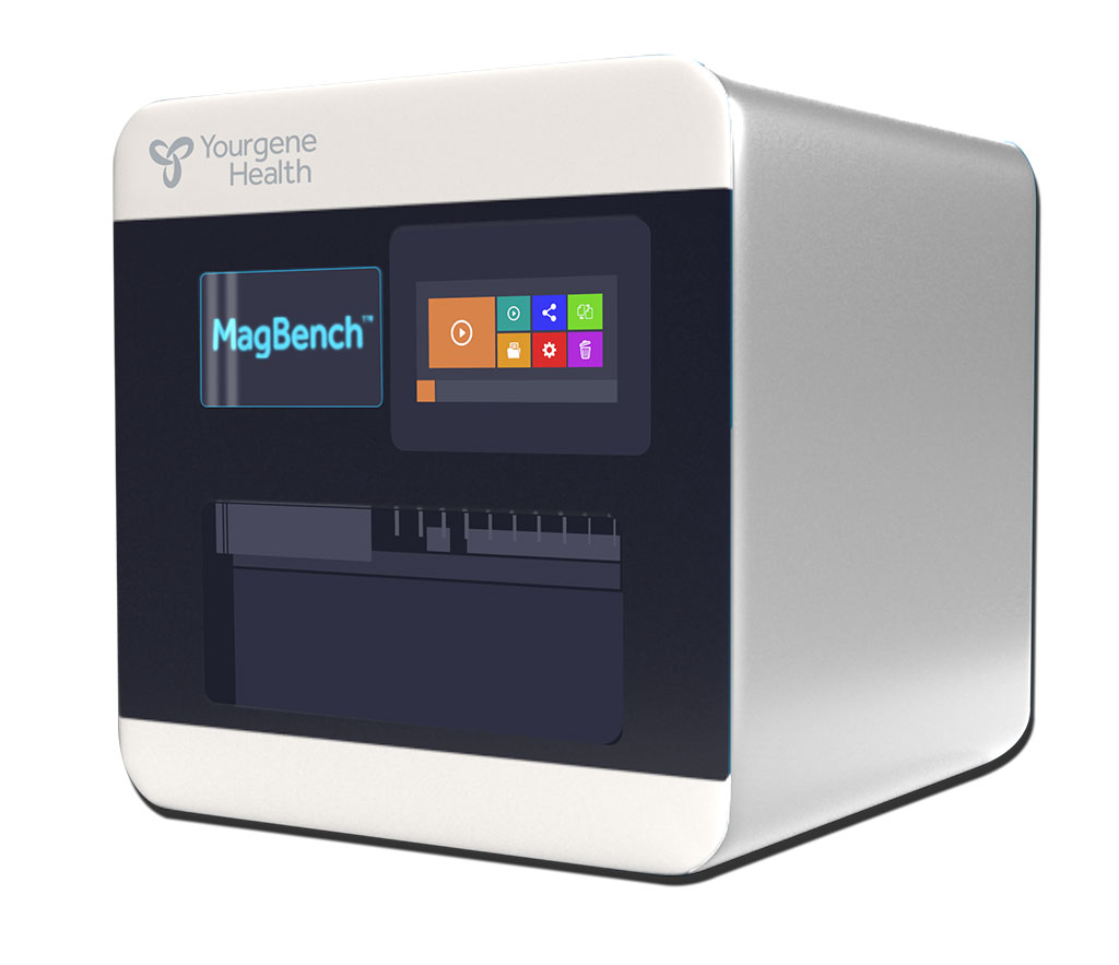 Image: The MagBench automated DNA extraction instrument (Photo courtesy of Yourgene Health)